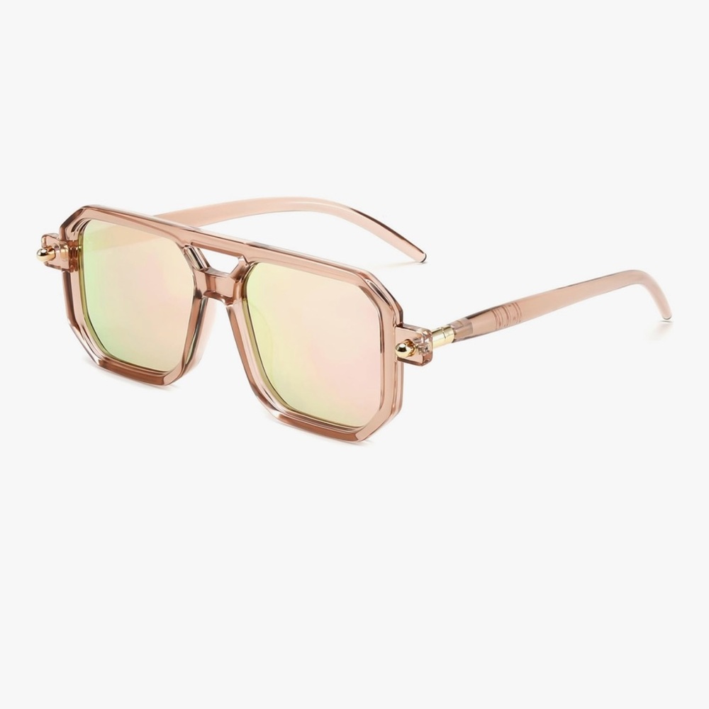 Vintage Square 70s Flat Aviator Sunglasses